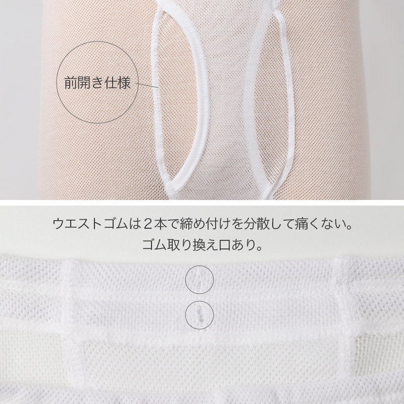 メンズ インナー ロングパンツ 2枚組 綿混 メッシュ 吸水速乾 抗菌防臭 通気性 ひざ下丈 M L LL 肌着 下着 白 ホワイト 紳士 男性 ステテコ 春 夏 涼しい ムレにくい 汗対策 速乾インナー 抗菌 消臭 洗い替え ビジネスインナー ズボン下
