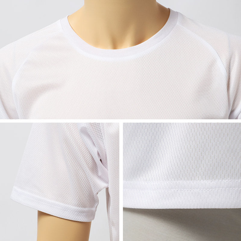 メンズ インナー 半袖 丸首 Tシャツ ハニカムメッシュ 吸汗速乾 通気性 ストレッチ 肌着 下着 M L LL 肌着 下着 白 グレー 黒 ホワイト 紳士 男性 クルーネック 春 夏 ビジネス 仕事 ウォーキング ランニング スポーツ ムレにくい 速乾 涼しい