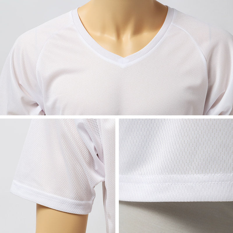 メンズ インナー 半袖 Vネック Tシャツ ハニカムメッシュ 吸汗速乾 通気性 ストレッチ M L LL 肌着 下着 白 グレー 黒 紳士 男性 春 夏 首元すっきり シャツ 涼しい ムレにくい 汗対策 速乾インナー ドライインナー スポーツ 運動 作業 外仕事