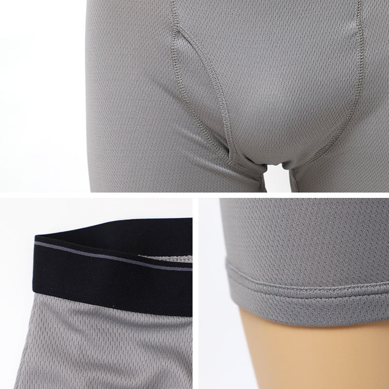 メンズ ボクサーブリーフ ハニカムメッシュ 吸汗速乾 通気性 ストレッチ 前閉じ パンツ M L LL 下着 インナー グレー 黒 紳士 男性 春 夏 ボクサーパンツ 涼しい ムレにくい 汗対策 快適 シンプル 無地 定番 普段使い スポーツ 運動 外仕事
