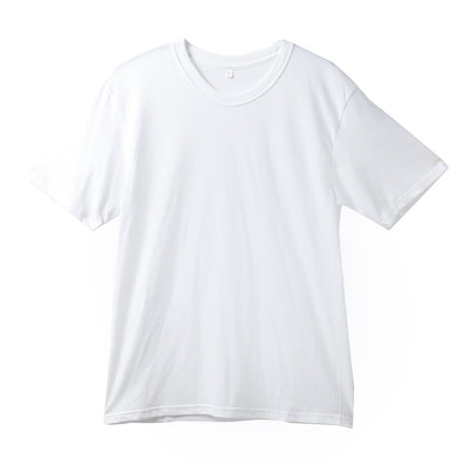 メンズ インナー 半袖 丸首 Tシャツ 綿混 ドライ 吸汗速乾 肌着 下着 M L LL さらっと 白 グレー チャコール 紳士 男性 クルーネック 春 夏 綿混インナー ドライインナー 速乾インナー 汗対策 ムレにくい 運動 スポーツ ランニング ジョギング