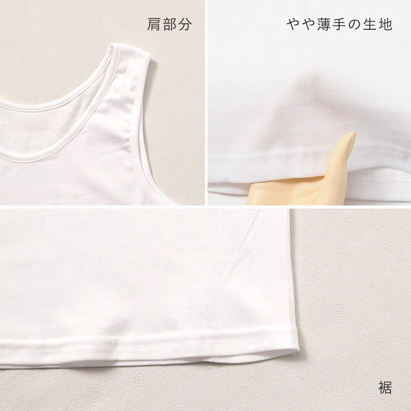 レディース タンクトップ インナー 綿100％ UVカット 保湿 大きいサイズ 3L 4L 肌着 下着 コットン 紫外線対策 やや薄手 ノースリーブ 春夏 無地 婦人 トップス インナーウェア デイリーインナー 冷房対策 夏 シンプル 綿肌着 コットンインナー