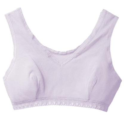 レディース ブラジャー ソフトブラ 綿100% 強撚糸 ノンワイヤー レディース M L LL 夏 涼しい ソフトカップ付き 薄手 やわらか 肌着 下着 インナー 楽ブラ 肌にやさしい 綿ブラ 綿インナー 婦人肌着 綿肌着 ノンワイヤーブラ
