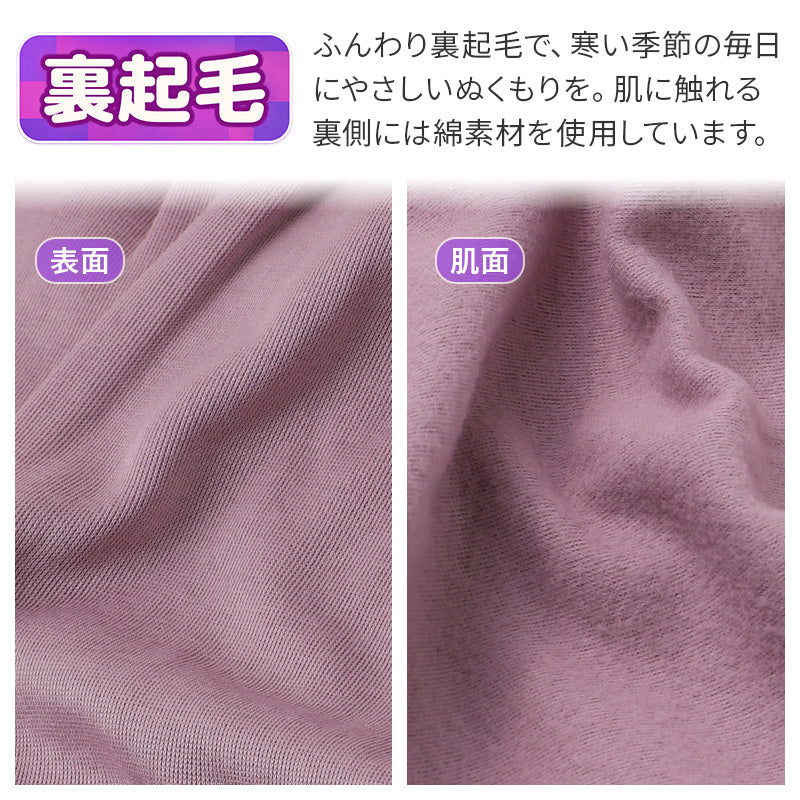 レディース 7分丈 ボトム 裏起毛 肌側綿100% ポリエステル ストレッチ 婦人肌着 インナーボトム あったかインナー M L LL 防寒インナー 女性用 下着 スパッツ レギンス ズボン下 コットン 秋冬 冬用 重ね着 ひざ下丈 腰ゴム調節穴付き 七分丈