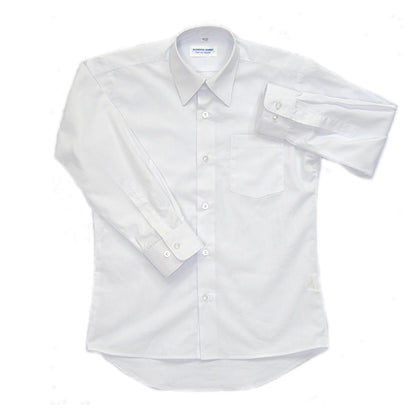 スクールシャツ 長袖 男子 学生服 ワイシャツ カッターシャツ 110cmA～180cmB (制服 シャツ yシャツ 子供 小学生 小学校 中学生 白 A体 B体 ゆったりサイズ) (取寄せ)