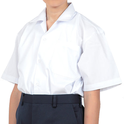 学生服 シャツ 男子 開襟シャツ 半袖 110cmA～180cmB (スクールシャツ 小学生 中学生 高校生 制服 学生 半袖シャツ 110 120 130 140 150 160 170 180) (取寄せ)