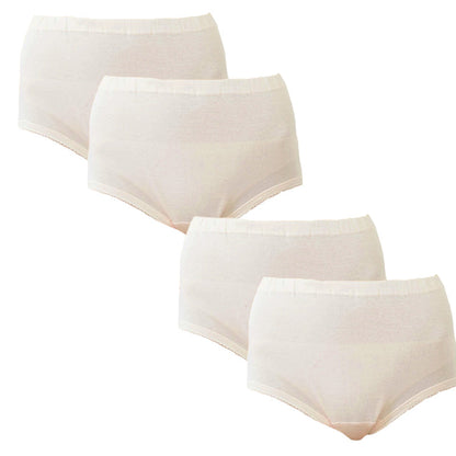 綿100% ショーツ レディース 深ばき ゆったり 2枚組 2セット M L LL 下着 女性 パンツ 深履き 大きめ お腹すっぽり 大きい 60代 70代 肌着 インナー 介護 介護パンツ 入院 病院 日本製 まとめ売り