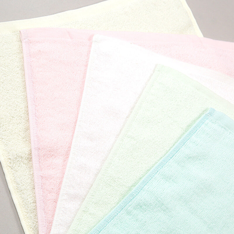 112匁 無撚糸 カラーオシボリ 12枚組 約34cm×34cm (綿100% 無地 お手ふき 布巾) (在庫限り)