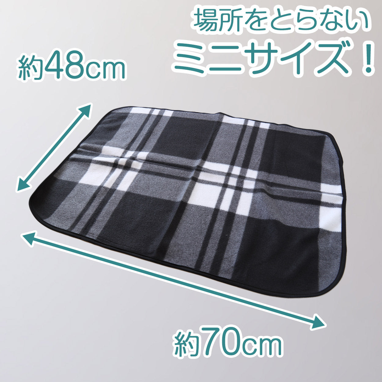 ひざ掛け ミニサイズ チェック柄 薄手 オフィス 学校用 防寒 オールシーズン 冬用 夏用 冷房対策 旅行用 屋外 業務用 かわいい 約48cm×70cm (在庫限り)