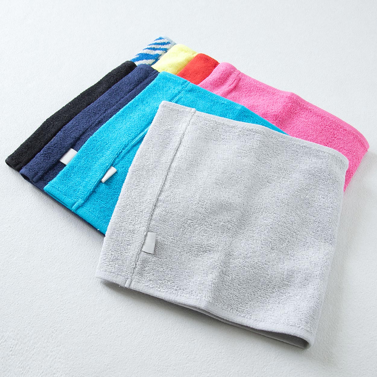 のびーるタオル ストレッチ 伸びる タオル 約22cm×50cm 吸水 ヘアバンド ネックカバー 風呂 プール 銭湯 綿 コットン