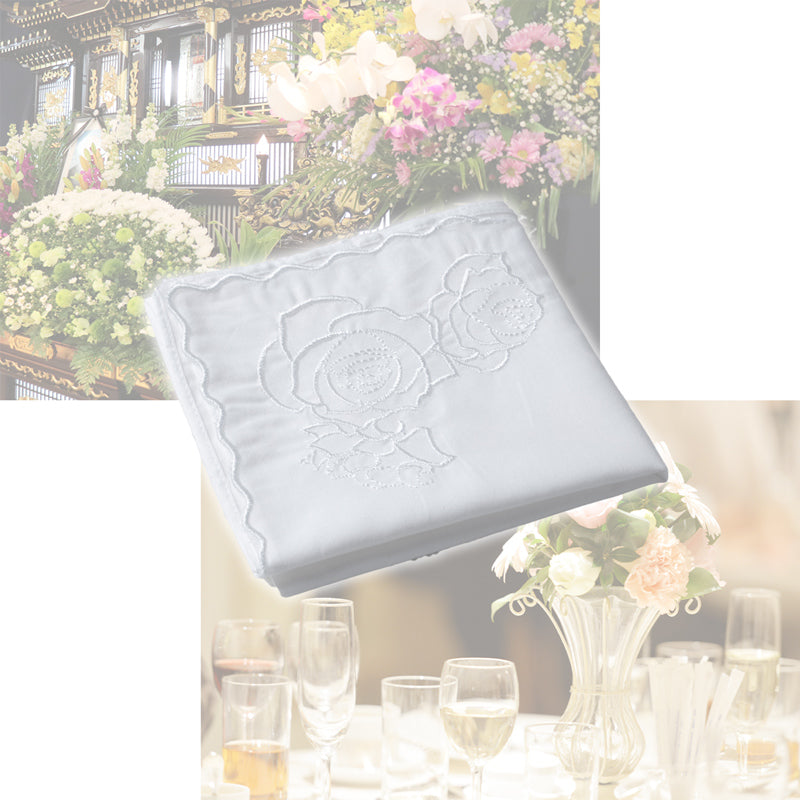 ハンカチ 白 刺繍入り フォーマル 冠婚葬祭 メンズ レディース 結婚式