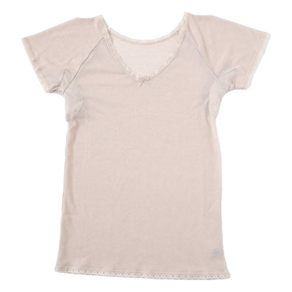 脇汗パッド 汗取りインナー フレンチスリーブ メッシュ 日本製 M～3L (半袖 スリーブ 広そで 汗ジミ 汗染み ワキ汗 腋臭 ワキガ 夏 涼しい さらさら サラサラ 敏感肌 蒸れない らくらく 大きいサイズ LL 3L 軽い 軽量 薄い シニア 50代 60代) (在庫限り)