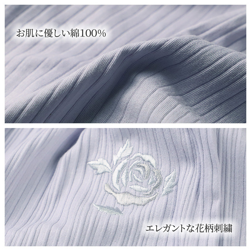 刺繍入り ショーツ レディース 綿100 レース 大きいサイズ 深履き 日本製 M L LL 3L 大判 ふんわり ゆったり 履き心地 花柄 下着 快適 肌にやさしい かわいい おしゃれ 深ばき 大判ショーツ 年中快適 エレガント ランジェリー ベーシック デイリー