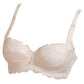 ブラジャー 肌側 シルク100% ワイヤー入り レース M L LL レディース 女性 下着 インナー シルク 絹 3/4カップ A70 A75 A80 B70 B75 B80 C70 C75 C80 D80 E80 快適 蒸れにくい 肌に優しい 天然素材 春夏 秋冬 オールシーズン (送料無料)
