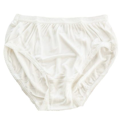 シルク ショーツ レース パンツ 深め M～LL 下着 レディース シルク100％ 大きいサイズ インナー 女性 肌着 レギュラーショーツ 冷えとり 大きめ 通年 uvカット