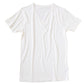 メンズ シルク&コットン 半袖 Vネックシャツ M～LL (白 半袖シャツ 絹 綿 綿混 絹混 V首 Tシャツ 無地) (送料無料)