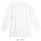 メンズ シルク&コットン 長袖 Vネックシャツ M～LL 白 長袖シャツ 絹 綿 綿混 絹混 V首 Tシャツ 無地 インナー 下着 肌着 (送料無料)