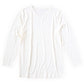 メンズ シルク&コットン 長袖 Vネックシャツ M～LL 白 長袖シャツ 絹 綿 綿混 絹混 V首 Tシャツ 無地 インナー 下着 肌着 (送料無料)