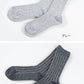 シルク ソックス ウール アンゴラ 靴下 暖かい 25～27cm メンズ 冷えとり 冷え性 くつした 冷え取り靴下 クルーソックス ルームソックス ストライプ (在庫限り)