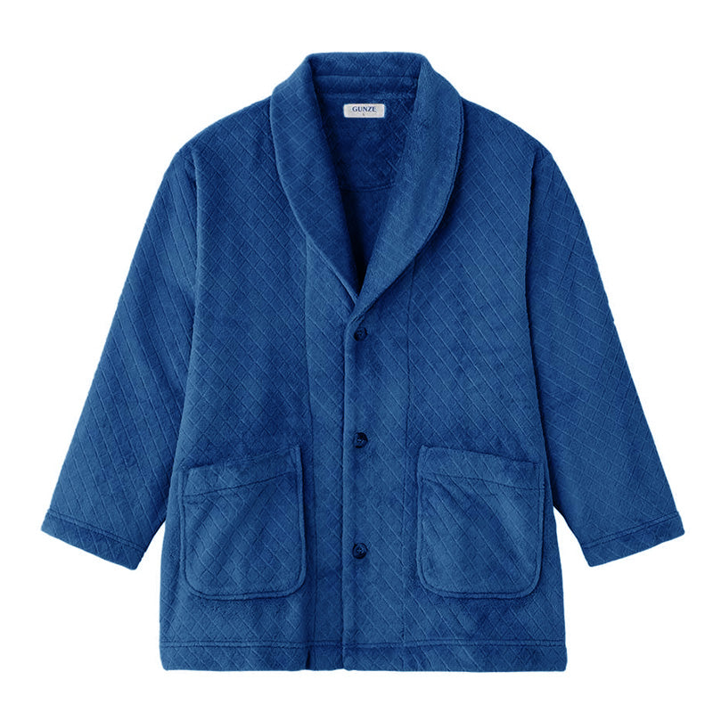 グンゼ 羽織り ボア起毛 紳士 ジャケット M L ルームウェア GUNZE ボア 起毛 秋 冬 あったか 保温 暖かい 冷え 冷え対策 もこもこ ルームウェア プレゼント ギフト 父の日 敬老の日 (送料無料)