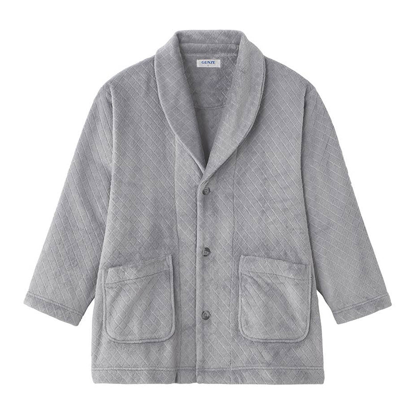 グンゼ 羽織り ボア起毛 紳士 ジャケット M L ルームウェア GUNZE ボア 起毛 秋 冬 あったか 保温 暖かい 冷え 冷え対策 もこもこ ルームウェア プレゼント ギフト 父の日 敬老の日 (送料無料)