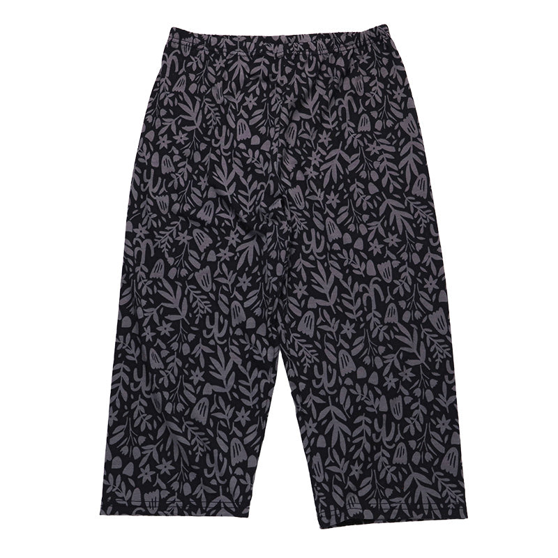 7分丈パンツ レディース ストレッチ おにわパンツ M-L L-LL ステテコ ルームパンツ ウエストゴム 婦人 ボトムス 七分丈 クロップドパンツ リラックスパンツ 部屋着 伸縮 ゆったり 快適 普段使い ちょい外出 春 夏 秋