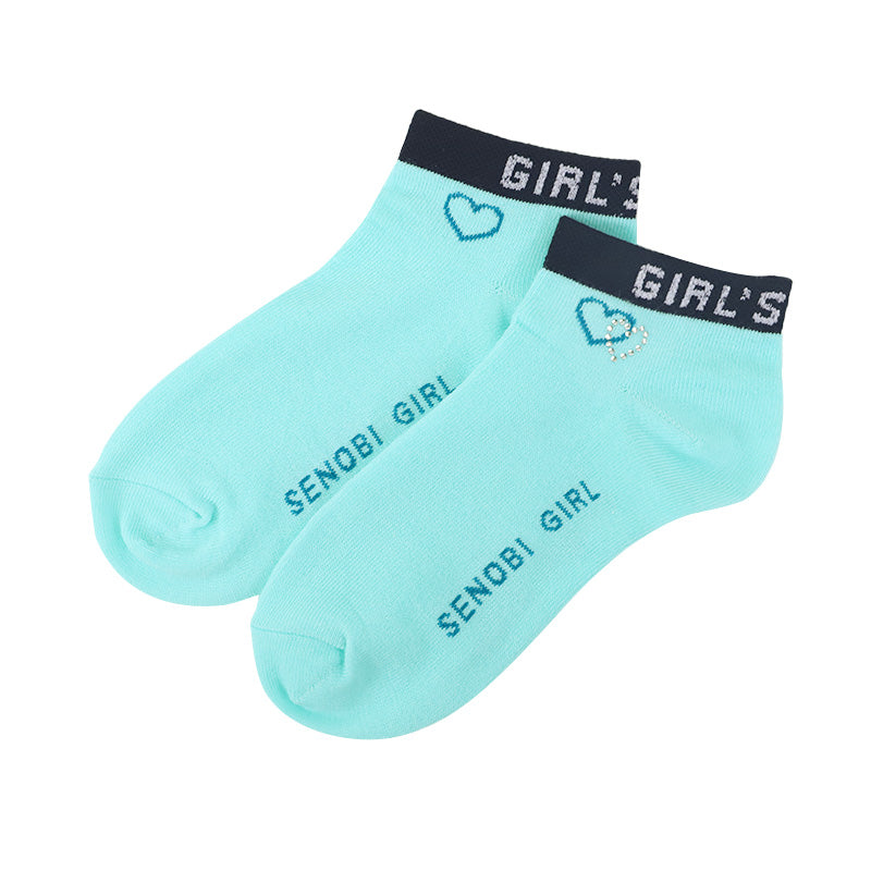 女の子 靴下 キッズ 子供 くるぶしソックス かわいい カラーソックス 19 - 24cm 小学生 中学生 女子 スニーカー丈 くつ下 くつした 綿混 コットン 高校生 おしゃれ デザイン