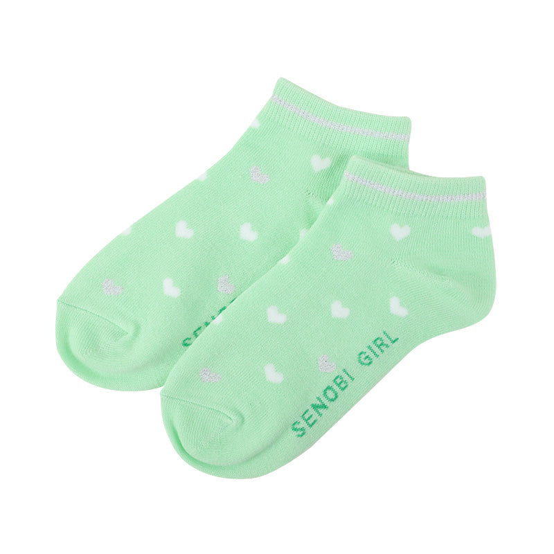 女の子 靴下 キッズ 子供 くるぶしソックス かわいい カラーソックス 19 - 24cm 小学生 中学生 女子 スニーカー丈 くつ下 くつした 綿混 コットン 高校生 おしゃれ デザイン