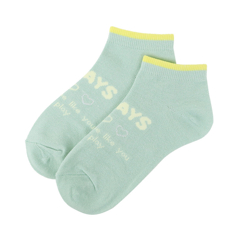 女の子 靴下 キッズ 子供 くるぶしソックス かわいい カラーソックス 19 - 24cm 小学生 中学生 女子 スニーカー丈 くつ下 くつした 綿混 コットン 高校生 おしゃれ デザイン
