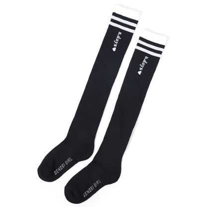 ニーハイソックス キッズ 靴下 女の子 オーバーニー ソックス ガールズ 19 - 24cm ジュニア 子供 かわいい 綿 くつ下 くつした 通学 女子 子ども こども 快適