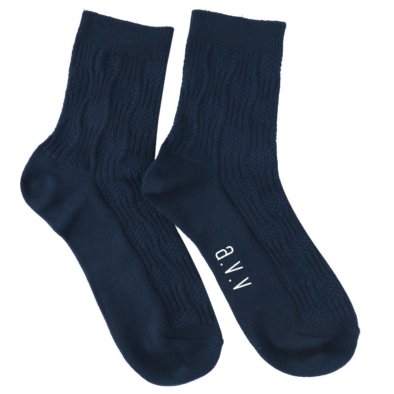 靴下 レディース クルーソックス 23 - 25cm 快適 カラーソックス 靴下 無地 カラフル オールシーズン おしゃれ くつした くつ下 通気性 伸縮 クルー丈