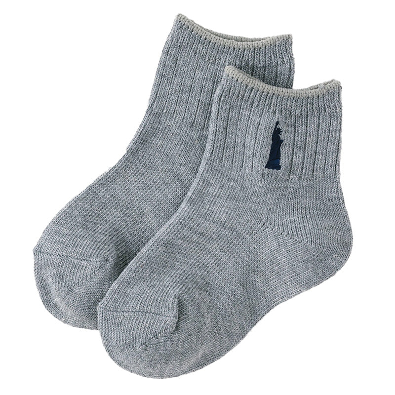 イーストボーイ キッズ ソックス 子供 靴下 ショートソックス ワンポイント 15 - 20cm 女の子 小学生 中学生 くつ下 くつした 綿混 コットン 学生 無地 EAST BOY