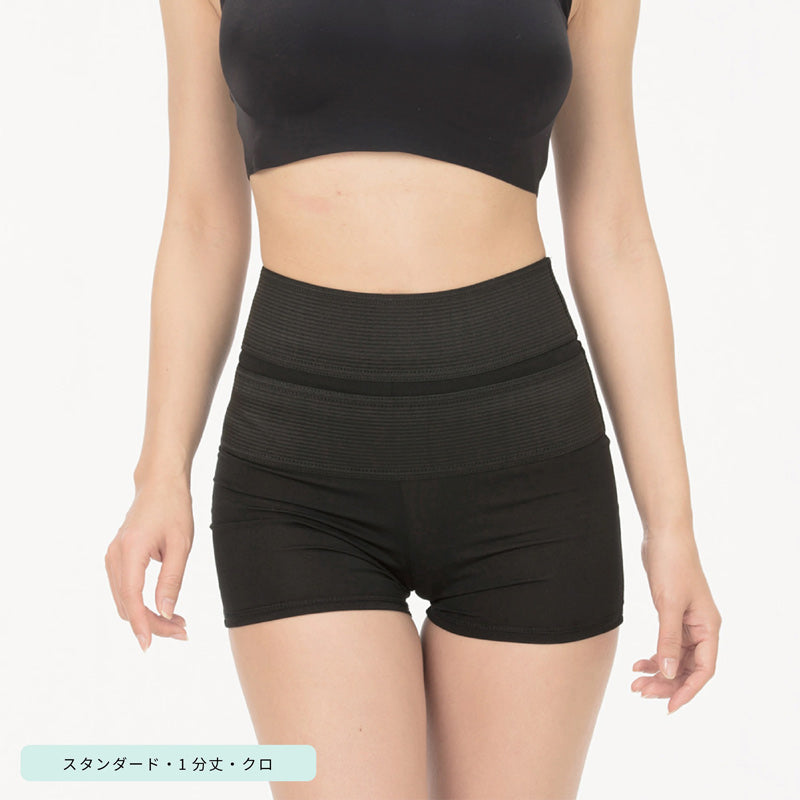 レギンス レディース 1分丈 M ～ 3L スパッツ インナー 下着 女性 ストレッチ 快適 伸縮 お腹ぽっこり 大きいサイズ 下腹 着圧 加圧 着痩せ 補正 補正下着 補整 補整下着 ガードル