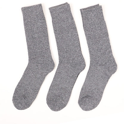3足組 メンズ 靴下 防寒 防風 パイル 裏起毛 クルーソックス 男性 くつした 冬用 25-27cm くつ下 冬 保温 暖かい セット まとめ買い 作業用 ワーキングソックス