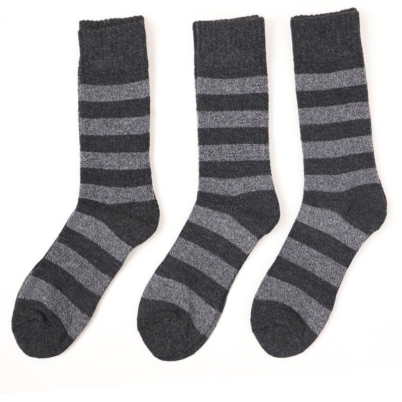 3足組 メンズ 靴下 防寒 防風 パイル 裏起毛 クルーソックス 男性 くつした 冬用 25-27cm くつ下 冬 保温 暖かい セット まとめ買い 作業用 ワーキングソックス