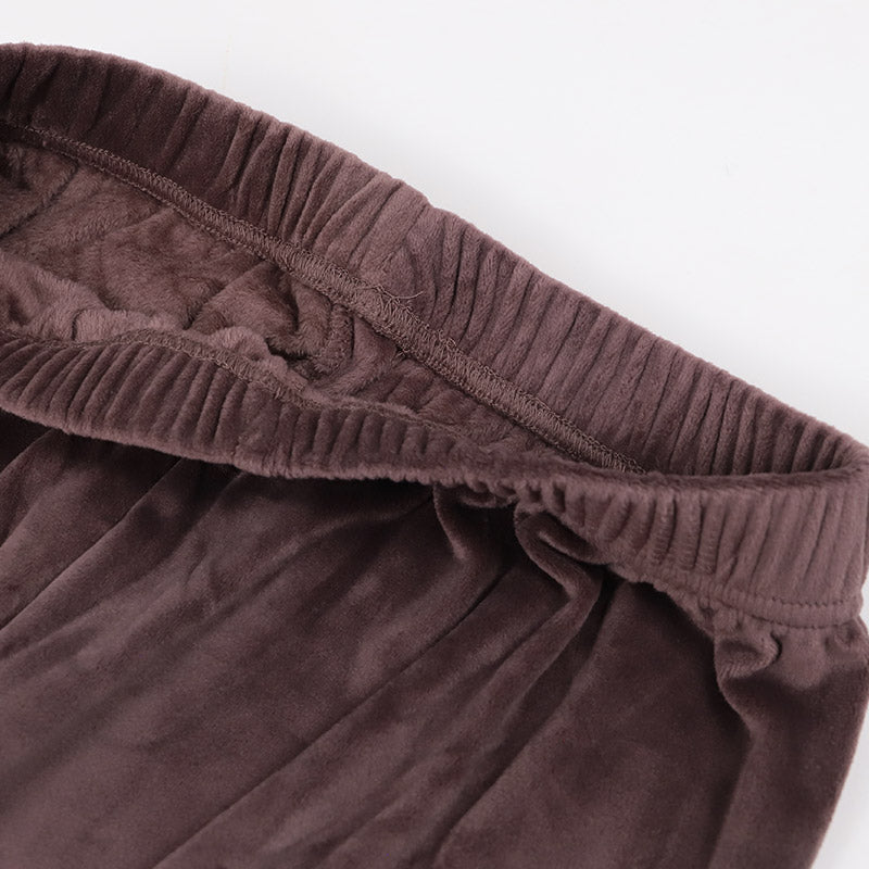 ベロアパンツ 裏起毛 ボトム レディース ロングパンツ あったか 暖かい 冬 10分丈 ルームウェア M-L L-LL 大人 可愛い 防寒 温活 婦人 女性 寒さ対策 冷え取り 冷え対策 ストレッチ