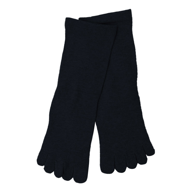 5本指ソックス メンズ 足口ゴム無し 綿混 靴下 5本指 抗菌防臭 24-26cm ソックス 男性 紳士 くつ下 ゴムなし シンプル コットン 無地 締め付けない クルーソックス ビジネス 蒸れない