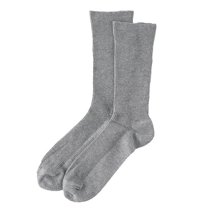 ソックス メンズ 足口ゴム無し 綿混 靴下 24-26cm 26-28cm 男性 紳士 くつ下 ゴムなし メンズ靴下 カラフル コットン 無地 締め付けない ビジネスソックス クルーソックス