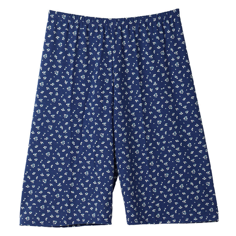 ハーフパンツ レディース ワイド ストレッチ なめらか おにわパンツ プリント リラックスパンツ M L LL 部屋着 ルームパンツ 外出 透けにくい ウエストゴム ソフトゴム ゆったり 伸びる 膝丈 半ズボン 婦人 女性 大人 夏 ステテコ
