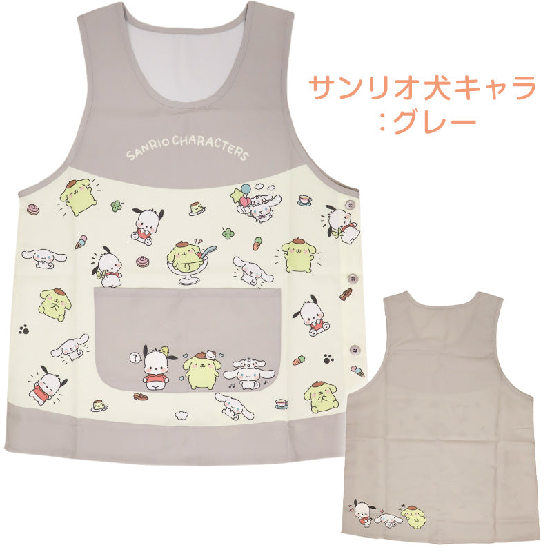 キャラクターエプロン 大きいサイズ レディース 保育士 かぶり エプロン ポケット付き ノンアイロン シワになりにくい LL-3L・3L-4L サンリオ サンエックス かわいい おしゃれ