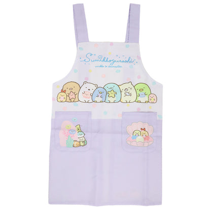 キッズ エプロン キャラクター 子ども H型エプロン かぶりタイプ ポケット付き ノンアイロン しわになりにくい お手伝い 料理 家庭科 調理実習 かわいい 110・130cm サンリオ Sanrio san-x すみっコぐらし ハローキティ クロミ