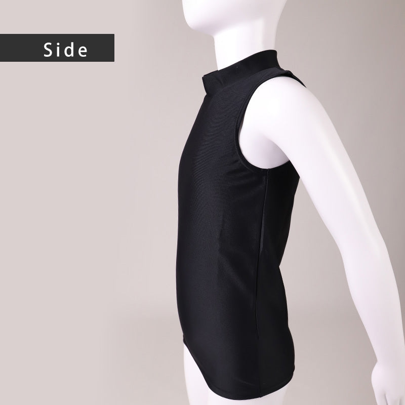 日本製 キッズ スポーツ UV スリーブレス ハイネック シャツ 130cm～170cm  スポーツインナー 子供 uvカット ジュニア 男の子 女の子 