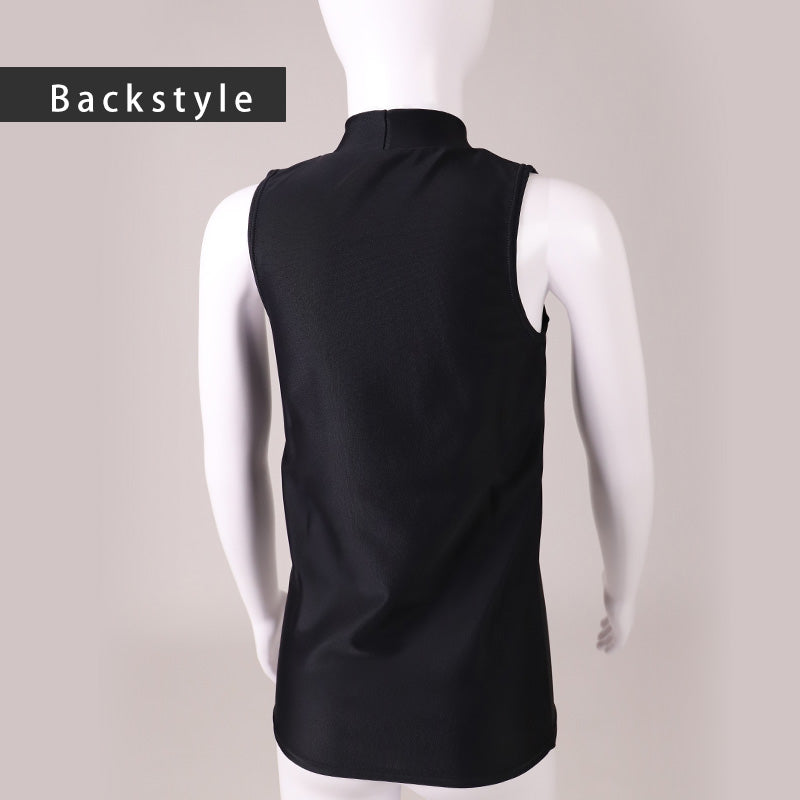 日本製 キッズ スポーツ UV スリーブレス ハイネック シャツ 130cm～170cm  スポーツインナー 子供 uvカット ジュニア 男の子 女の子 