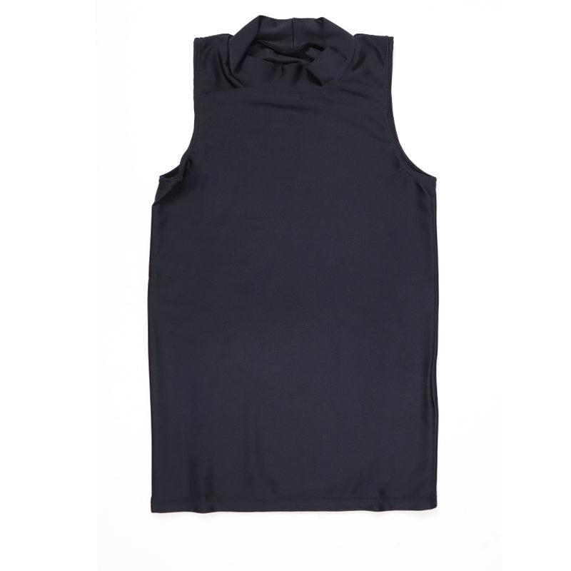 日本製 キッズ スポーツ UV スリーブレス ハイネック シャツ 130cm～170cm  スポーツインナー 子供 uvカット ジュニア 男の子 女の子