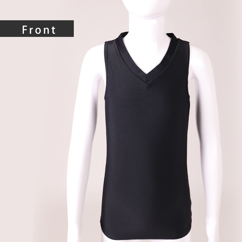 日本製 キッズ スポーツ UV スリーブレス Vネック シャツ 130cm～170cm  バスケ バスケットボール スポーツインナー 子供 uvカット ジュニア 部活 スポ少 練習用 アンダーウェア 男の子 女の子