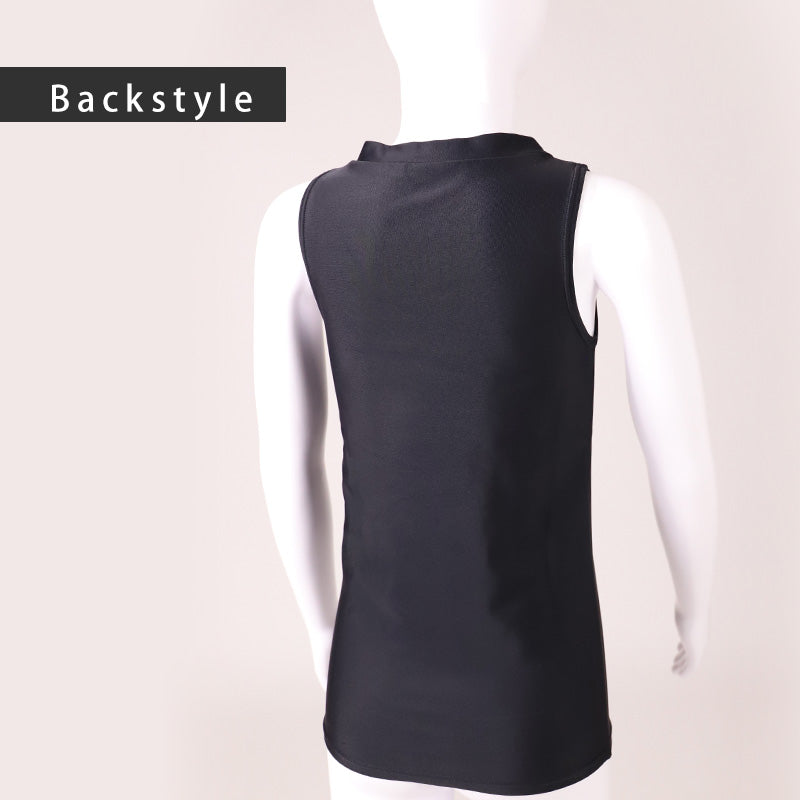 日本製 キッズ スポーツ UV スリーブレス Vネック シャツ 130cm～170cm  バスケ バスケットボール スポーツインナー 子供 uvカット ジュニア 部活 スポ少 練習用 アンダーウェア 男の子 女の子