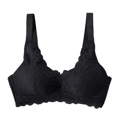 ブラジャー 脇高 ノンワイヤー ノンワイヤーブラ レース くすみカラー M～3L レディース 女性 下着 かわいい 脇肉 ワイヤレス ワイヤーなし 単品 婦人 インナー 締め付けない 楽 ラク フィット ソフトブラ