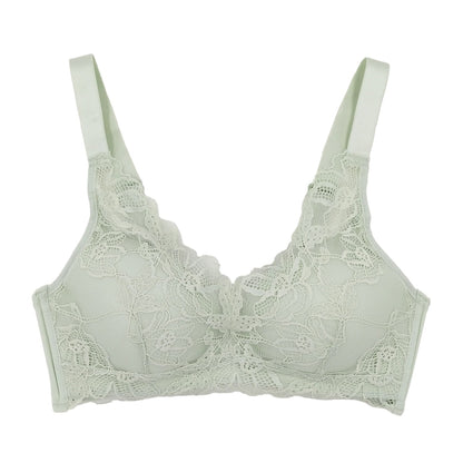 ブラジャー 脇高 ノンワイヤー ノンワイヤーブラ レース くすみカラー M～3L レディース 女性 下着 かわいい 脇肉 ワイヤレス ワイヤーなし 単品 婦人 インナー 締め付けない 楽 ラク フィット ソフトブラ