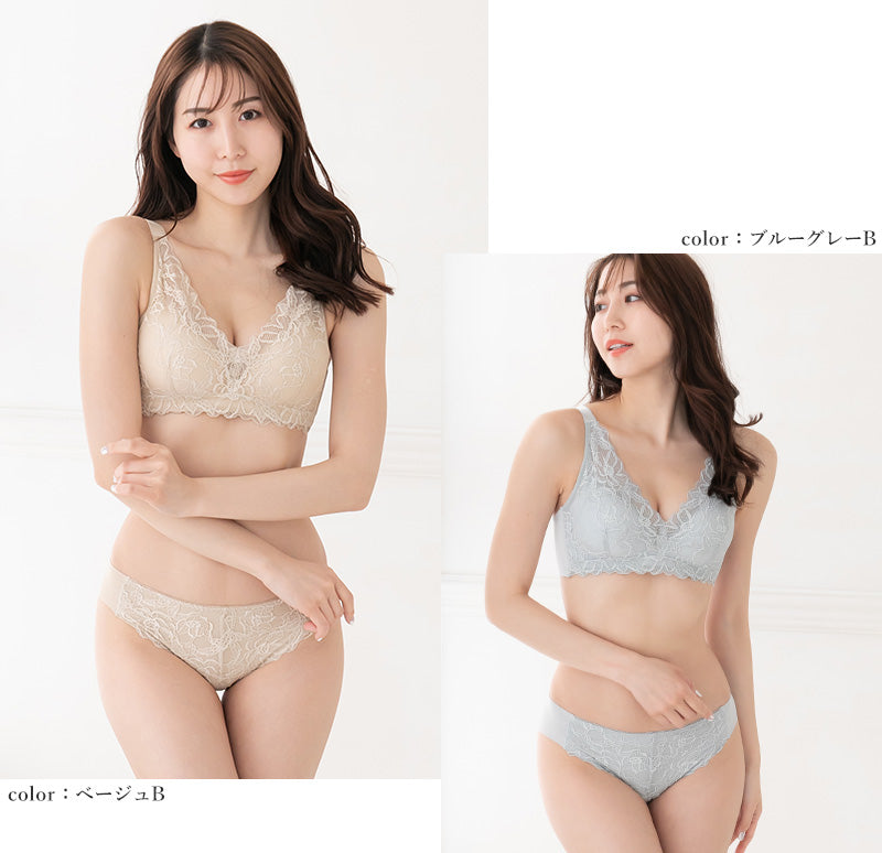 シームレスショーツ シームレス フロントレース ペアショーツ レース M～3L (アウターにひびかない 下着 インナー フィット ソフト プチプラ)