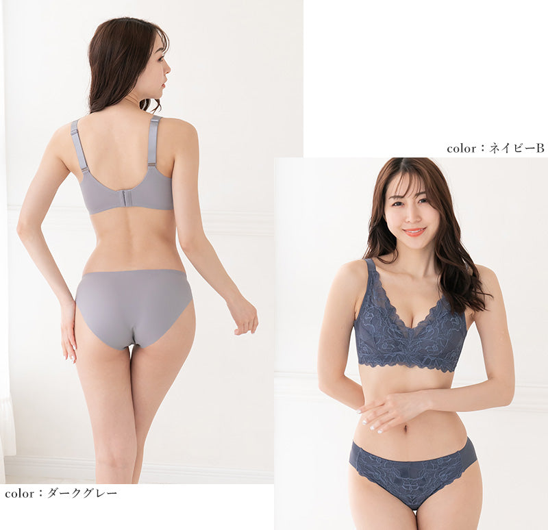 シームレスショーツ シームレス フロントレース ペアショーツ レース M～3L (アウターにひびかない 下着 インナー フィット ソフト プチプラ)